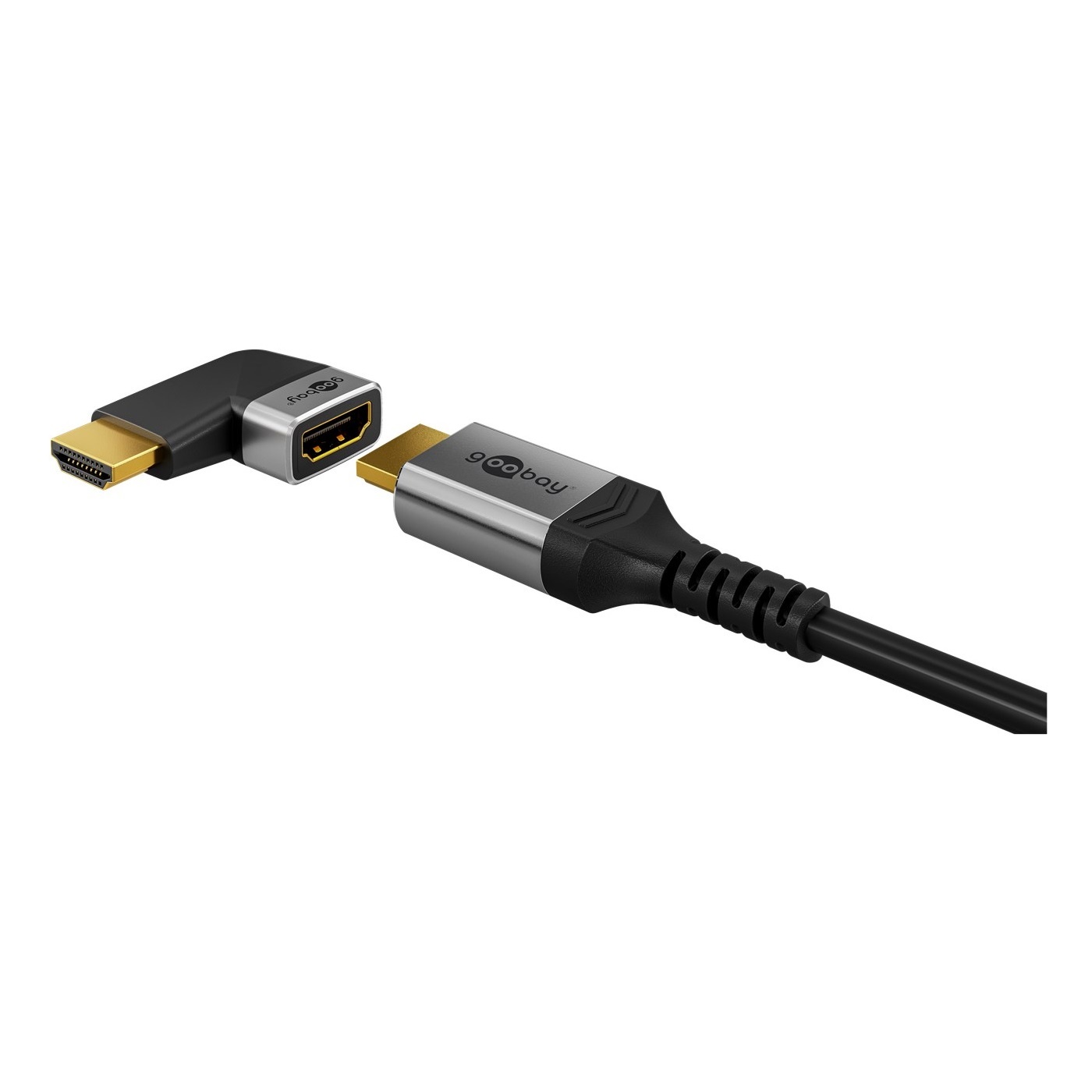 Goobay Plus HDMI adapter | haaks/links | HDMI2.1 (8K 60Hz + HDR) - Afbeelding 2
