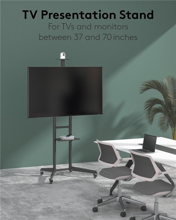 Goobay Pro TV-vloerstandaard | tot 70 inch | verrijdbaar | kantelbaar - Afbeelding 4