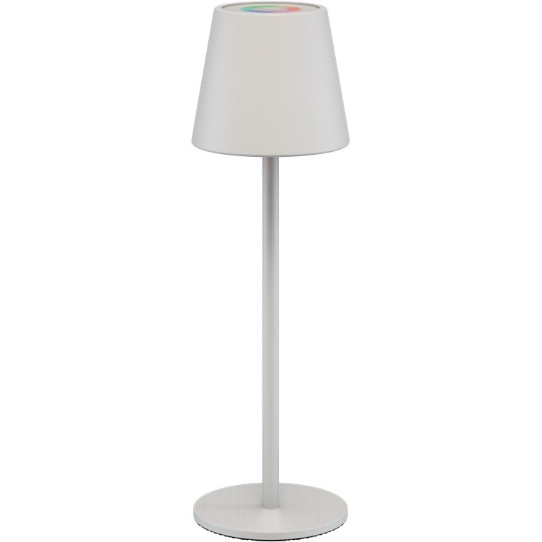 Goobay LED-tafellamp | RGB + warm wit | dimbaar | oplaadbaar (USB-C) | wit | IP44