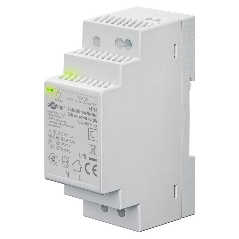 Goobay LED-transformator voor DIN-rail | 12V DC | 30W | IP20