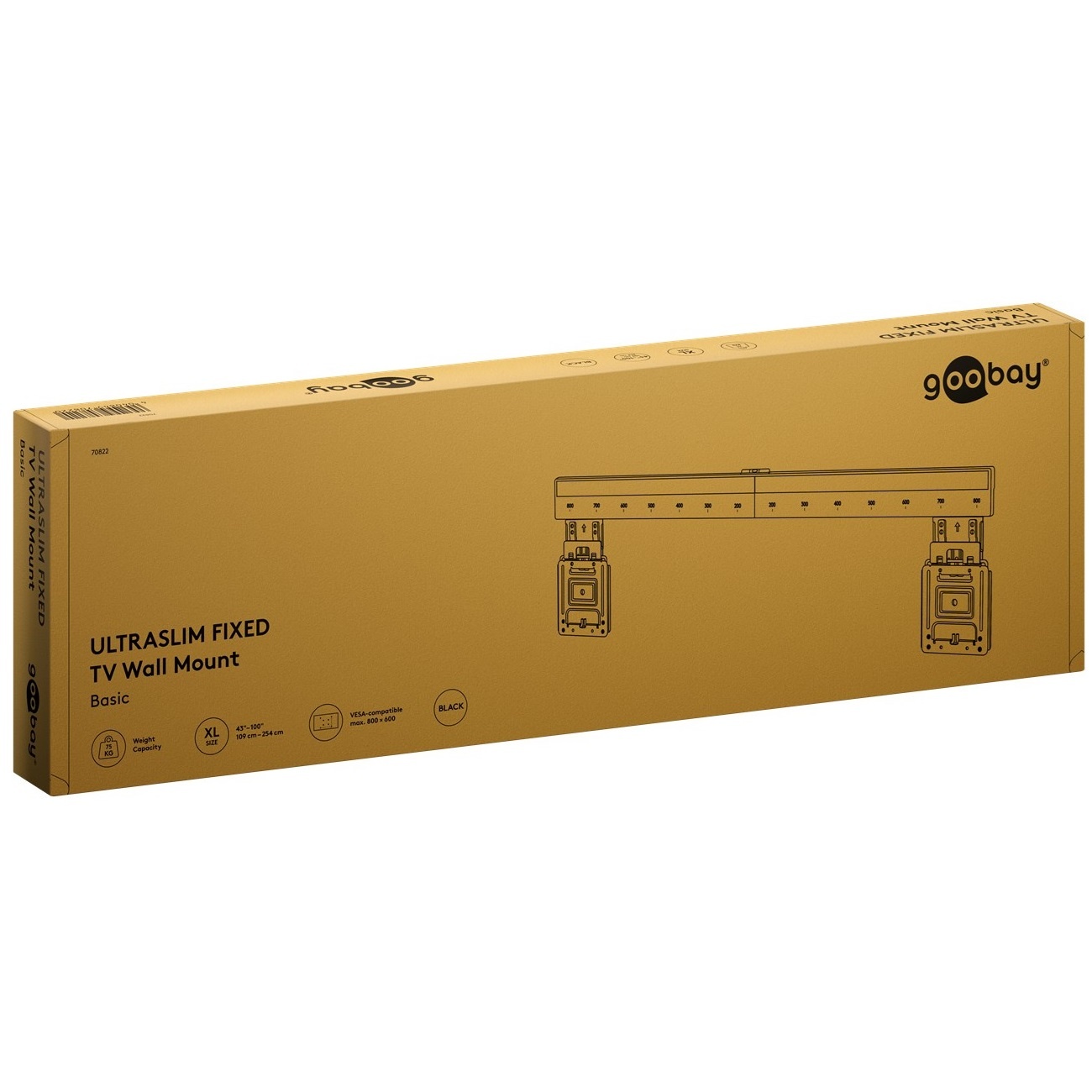 Goobay TV-muurbeugel | tot 100 inch | vast | ultraslim - Afbeelding 9