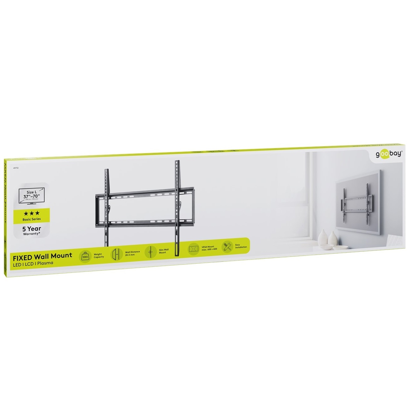 Goobay TV-muurbeugel | tot 70 inch | vast - Afbeelding 10