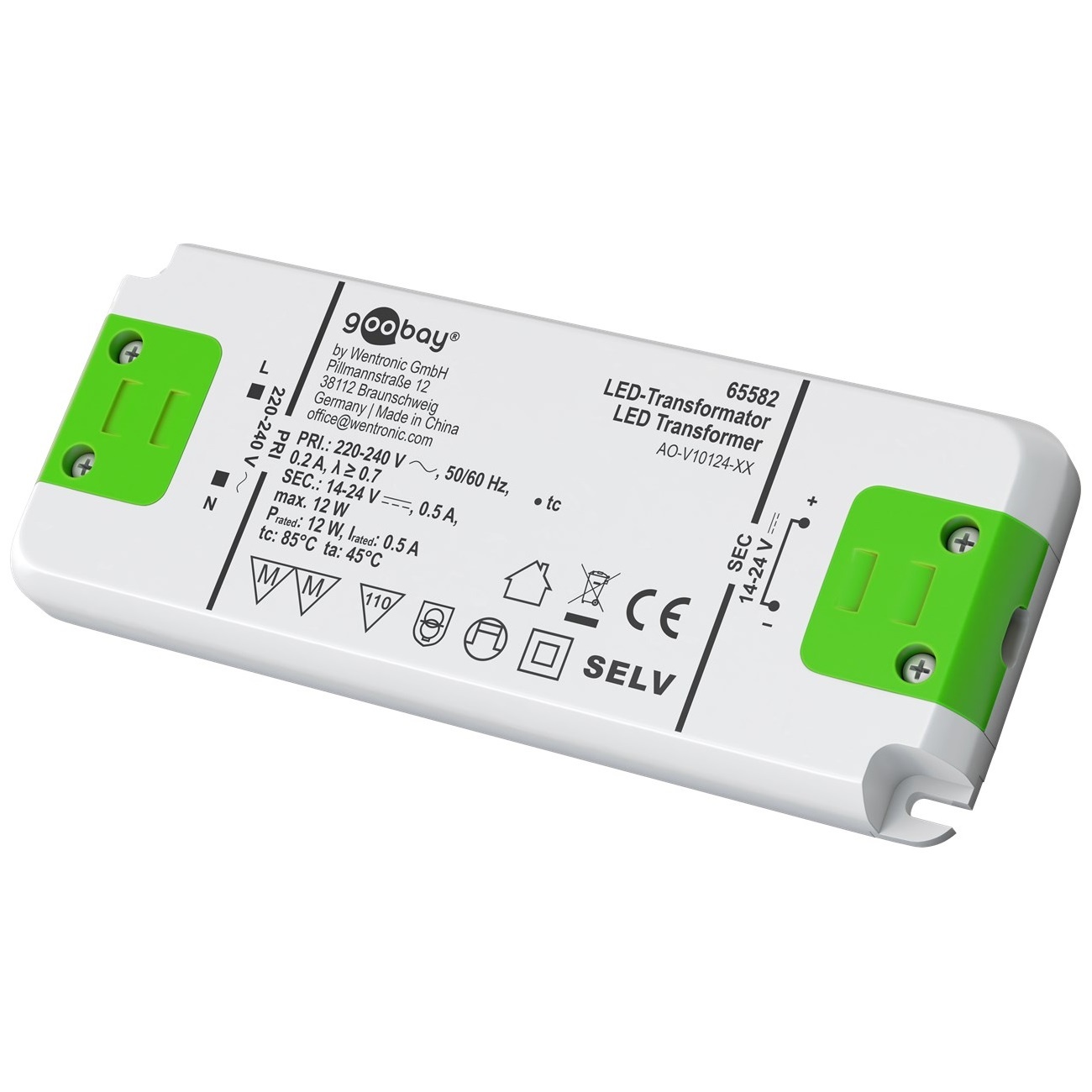 Goobay LED-transformator | 14-24V DC | 7-12W | IP20