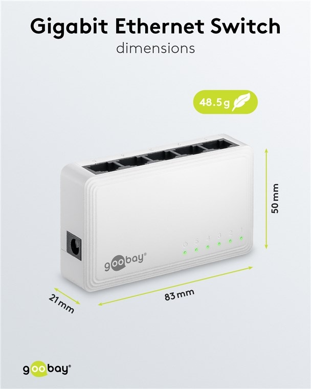 Goobay Gigabit ethernet switch | 5 poorten | wit - Afbeelding 5