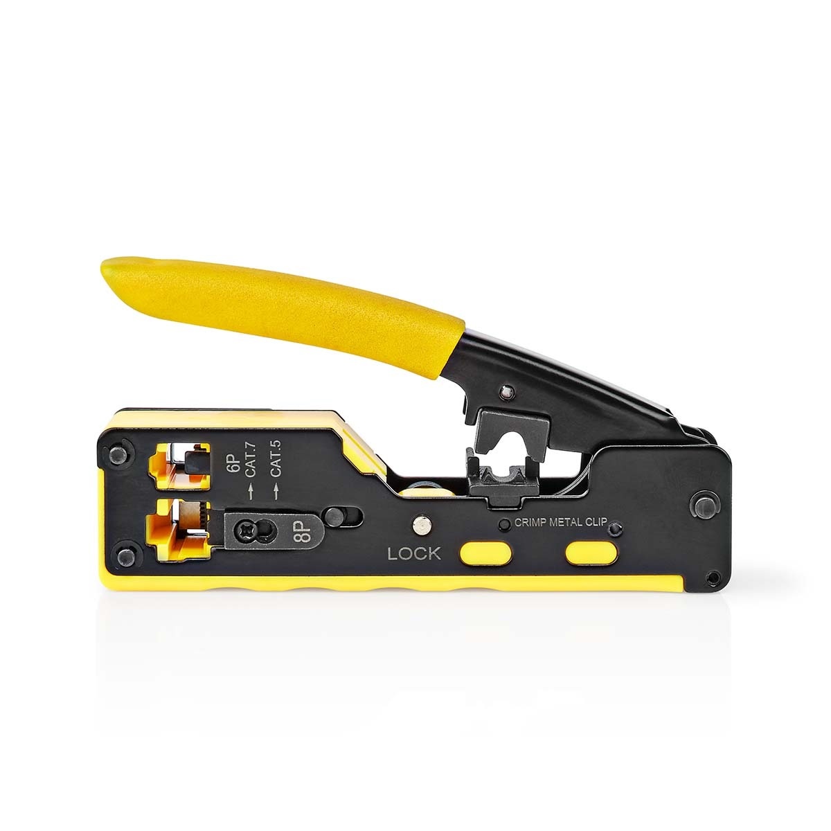 Nedis professionele krimptang voor RJ45, RJ12 en RJ11 doorsteekmontage connectoren / metaal - Afbeelding 2