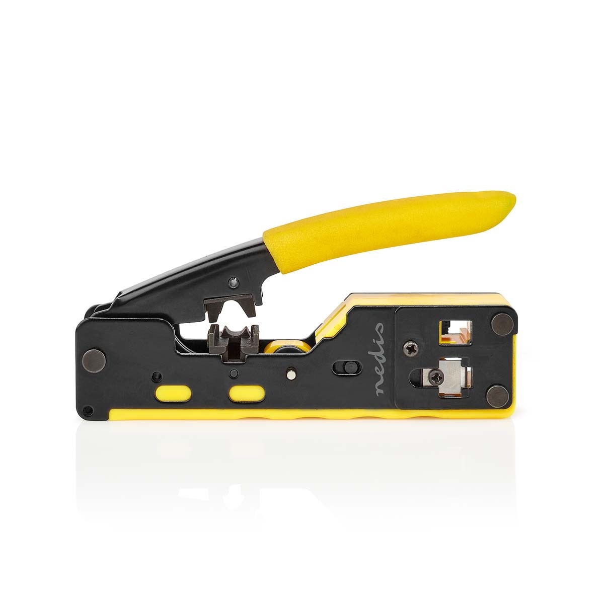 Nedis professionele krimptang voor RJ45, RJ12 en RJ11 doorsteekmontage connectoren / metaal - Afbeelding 3
