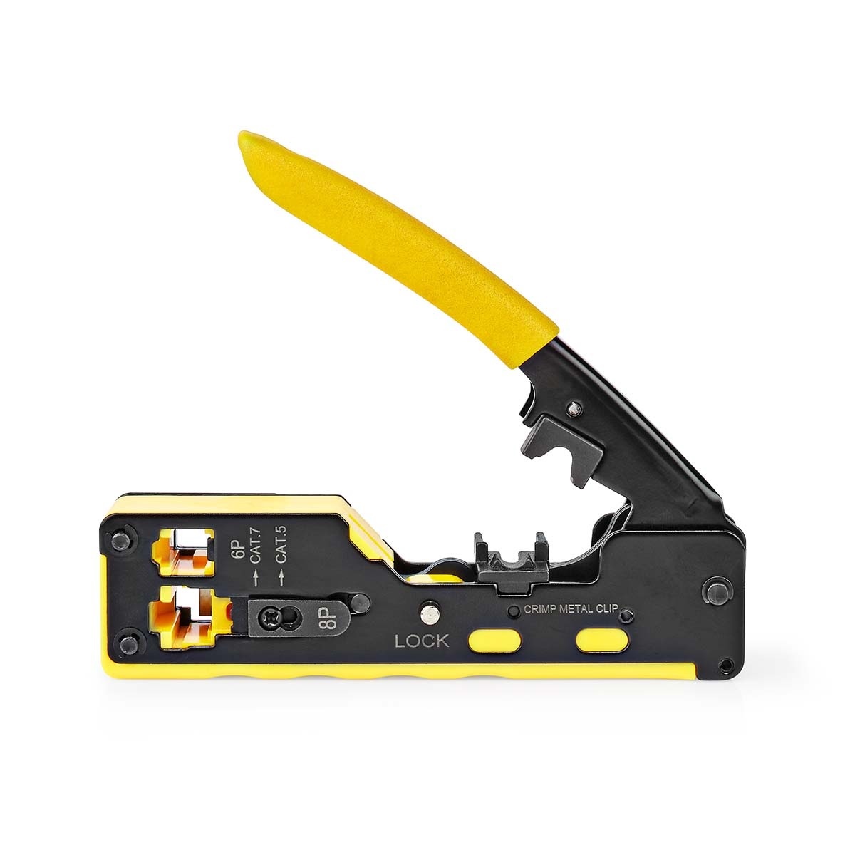 Nedis professionele krimptang voor RJ45, RJ12 en RJ11 doorsteekmontage connectoren / metaal - Afbeelding 4