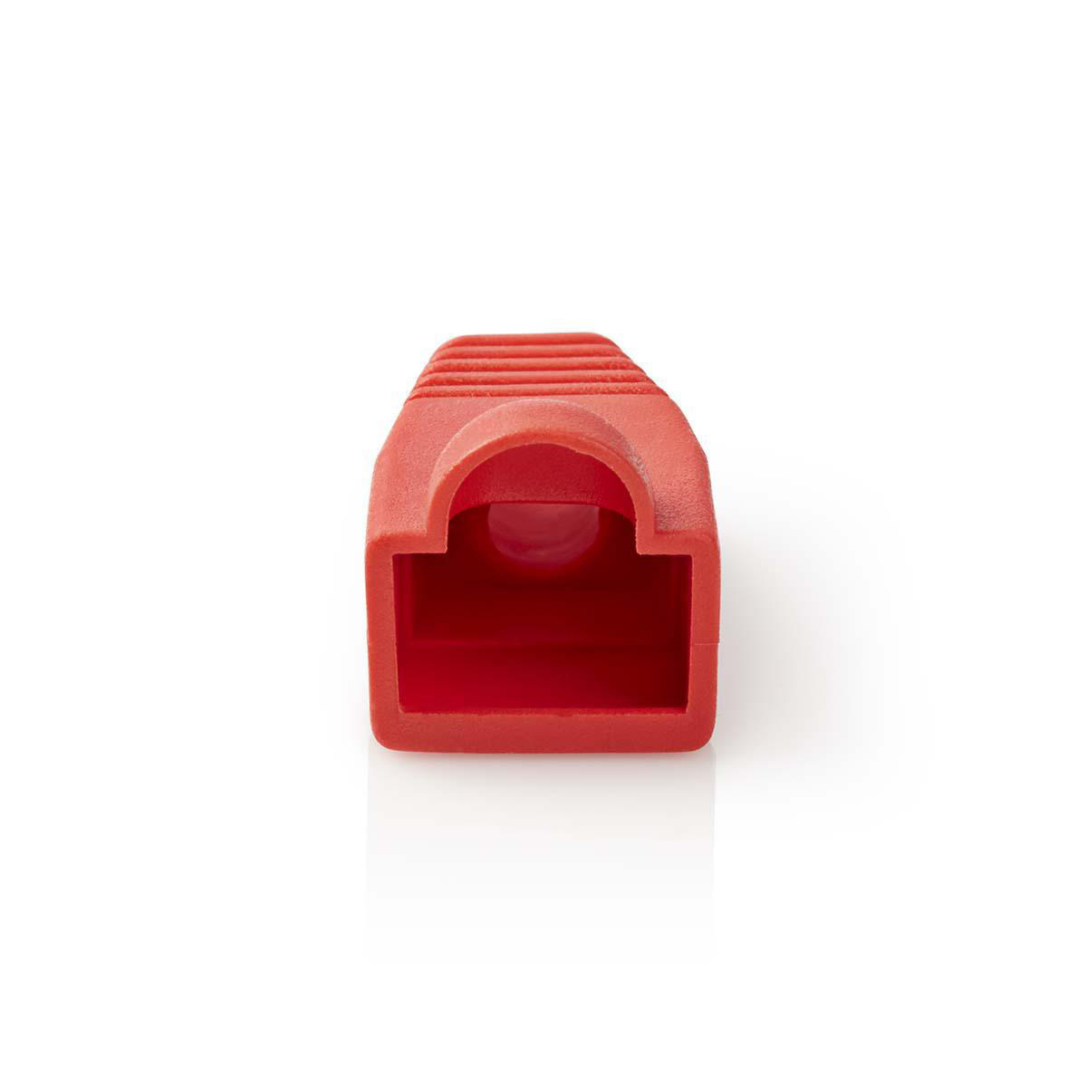 Netwerkplug huls voor RJ45 connectoren - kabel tot 6 mm - 10 stuks / rood - Afbeelding 2