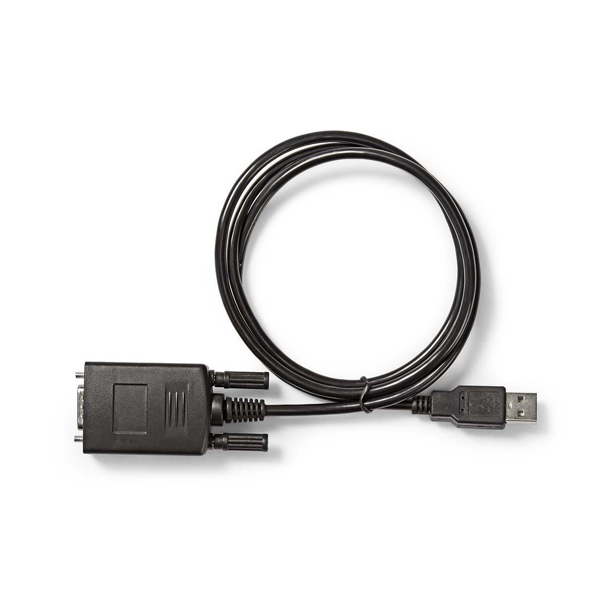 RS232-Converter | USB-A Male | D-SUB 9-Pins Male | Vernikkeld | 0.90 m | Rond | PVC | Zwart | Doos - Afbeelding 3