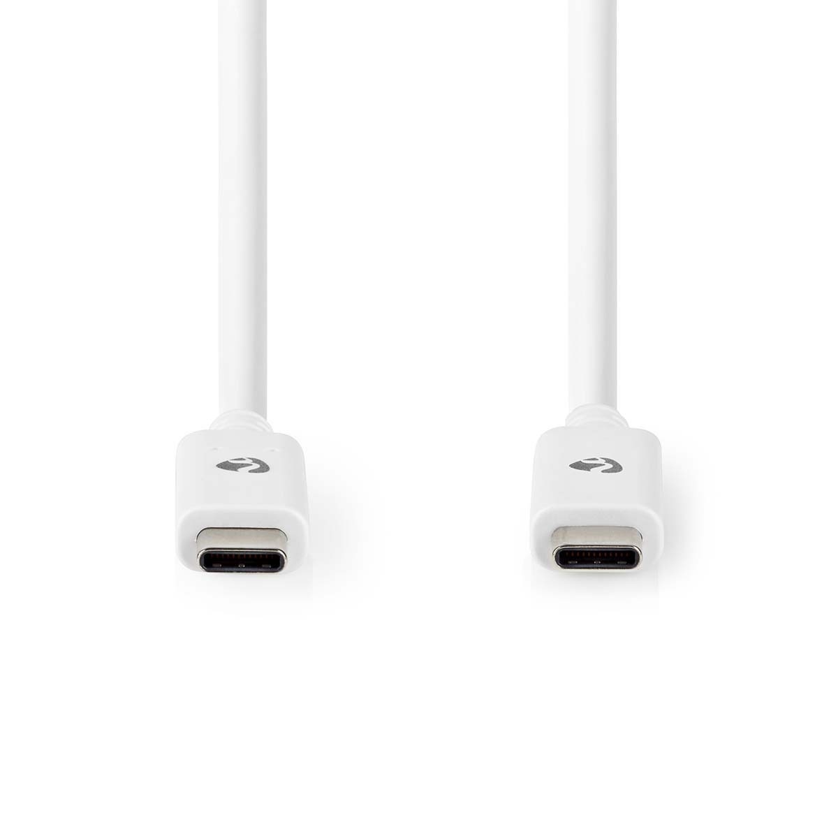 Nedis USB-C naar USB-C kabel met E-Marker chip - USB3.2 (tot 10 Gbit/s) - PD tot 20V/5A - video tot 4K 60Hz / wit - 1 meter - Afbeelding 2