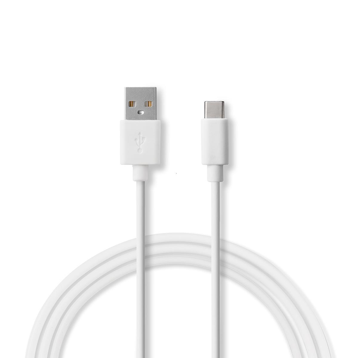 Nedis USB-A autolader met 1 poort en losse USB-C kabel - 2,4A / wit - 1 meter - Afbeelding 4