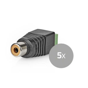 CCTV-Security Connector | 2-Voudig Aansluitblok | DIN Female | Female | Groen / Zwart