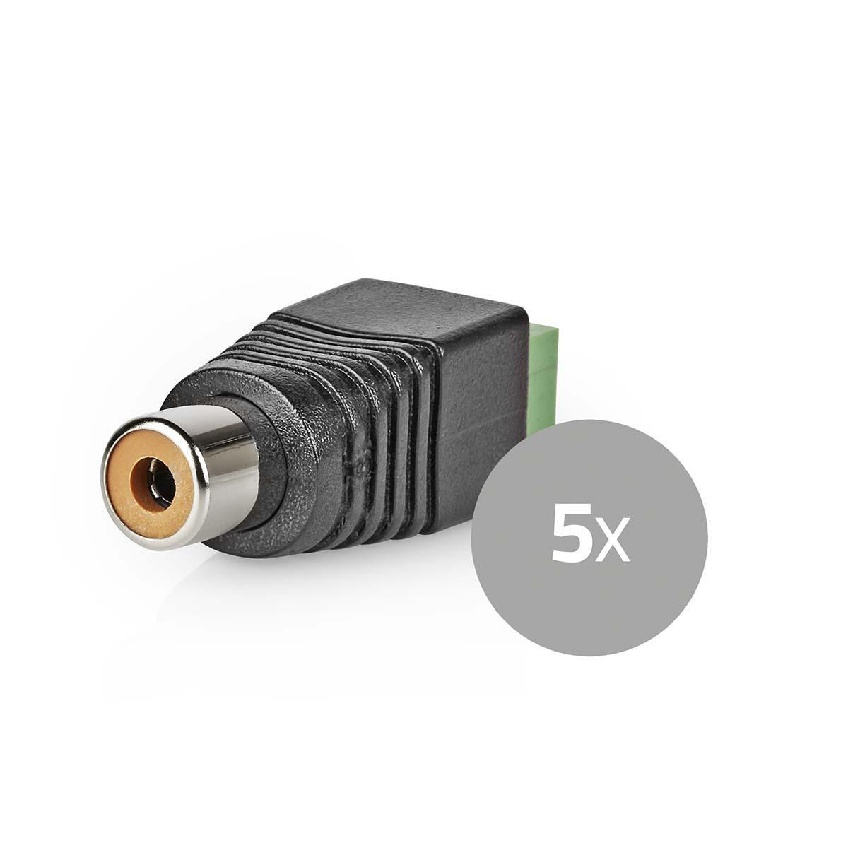 CCTV-Security Connector | 2-Voudig Aansluitblok | DIN Female | Female | Groen / Zwart