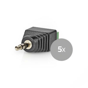 CCTV-Security Connector | 3-Voudig Aansluitblok | 3,5 mm Jack Male | Male | Groen / Zwart