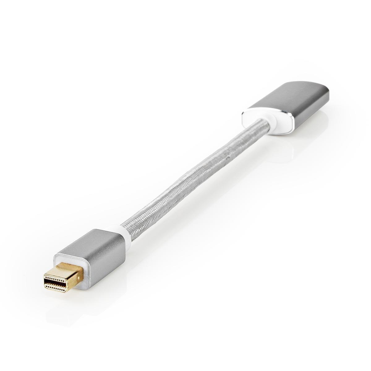 Nedis Premium Mini DisplayPort 1.2 naar HDMI 2.0 adapter (4K 60 Hz) / aluminium - 0,20 meter - Afbeelding 4