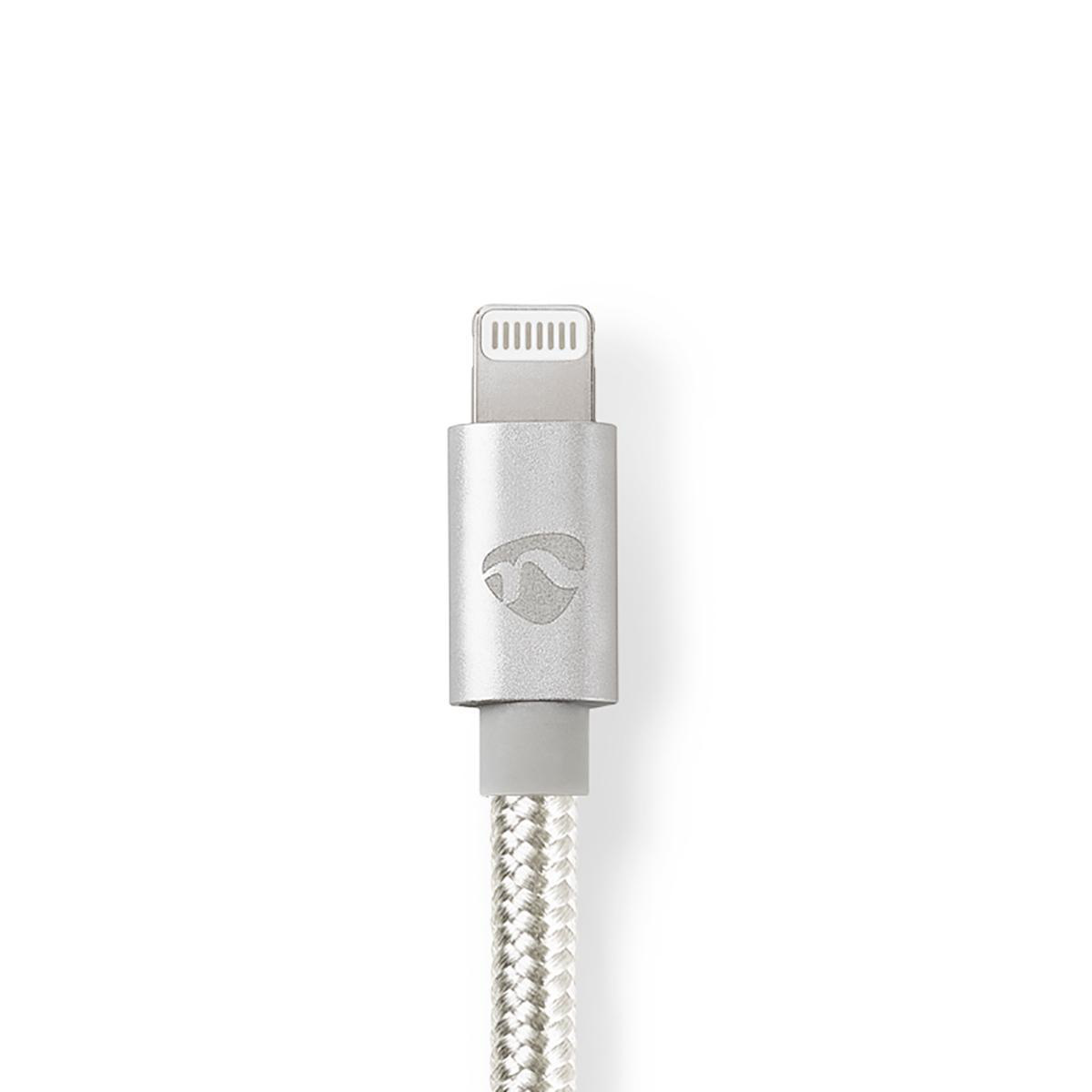 Nedis Premium 8-pins Lightning naar USB-C kabel - USB2.0 - tot 20V/3A / aluminium - 1 meter - Afbeelding 3