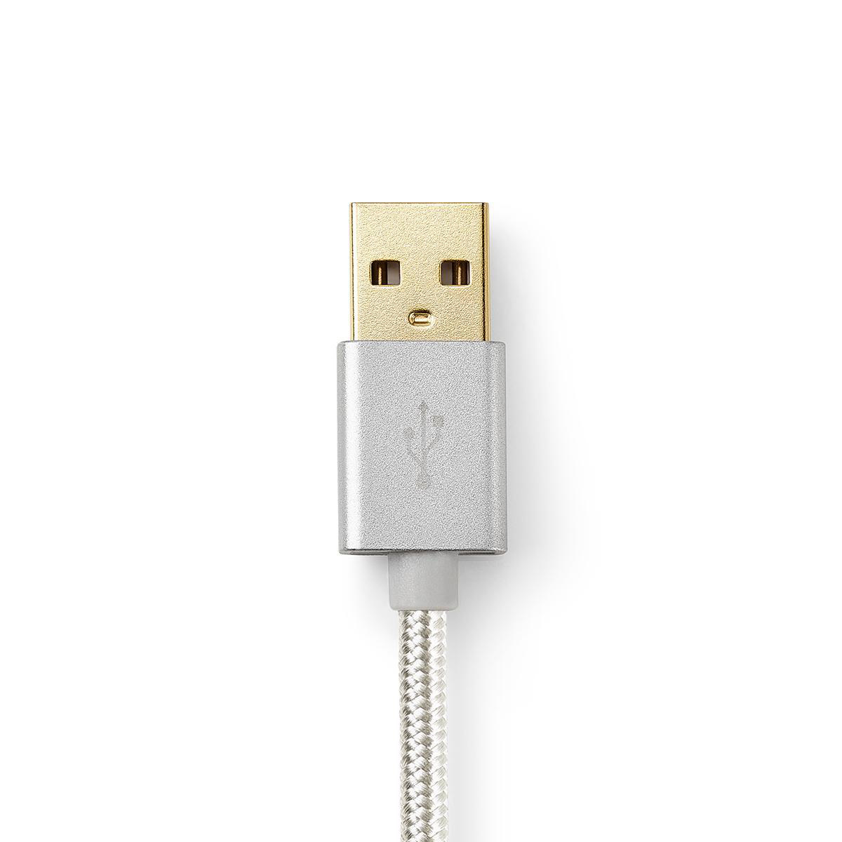 Nedis Premium USB Micro B naar USB-A kabel - USB2.0 - tot 2A / aluminium - 3 meter - Afbeelding 3