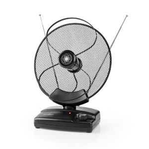 Binnenantenne | Actief | FM / UHF / VHF | Ontvangstbereik: 0-25 km | LTE700 | Versterking: 36 dB | Versterkingsregelaar | ABS | Zwart