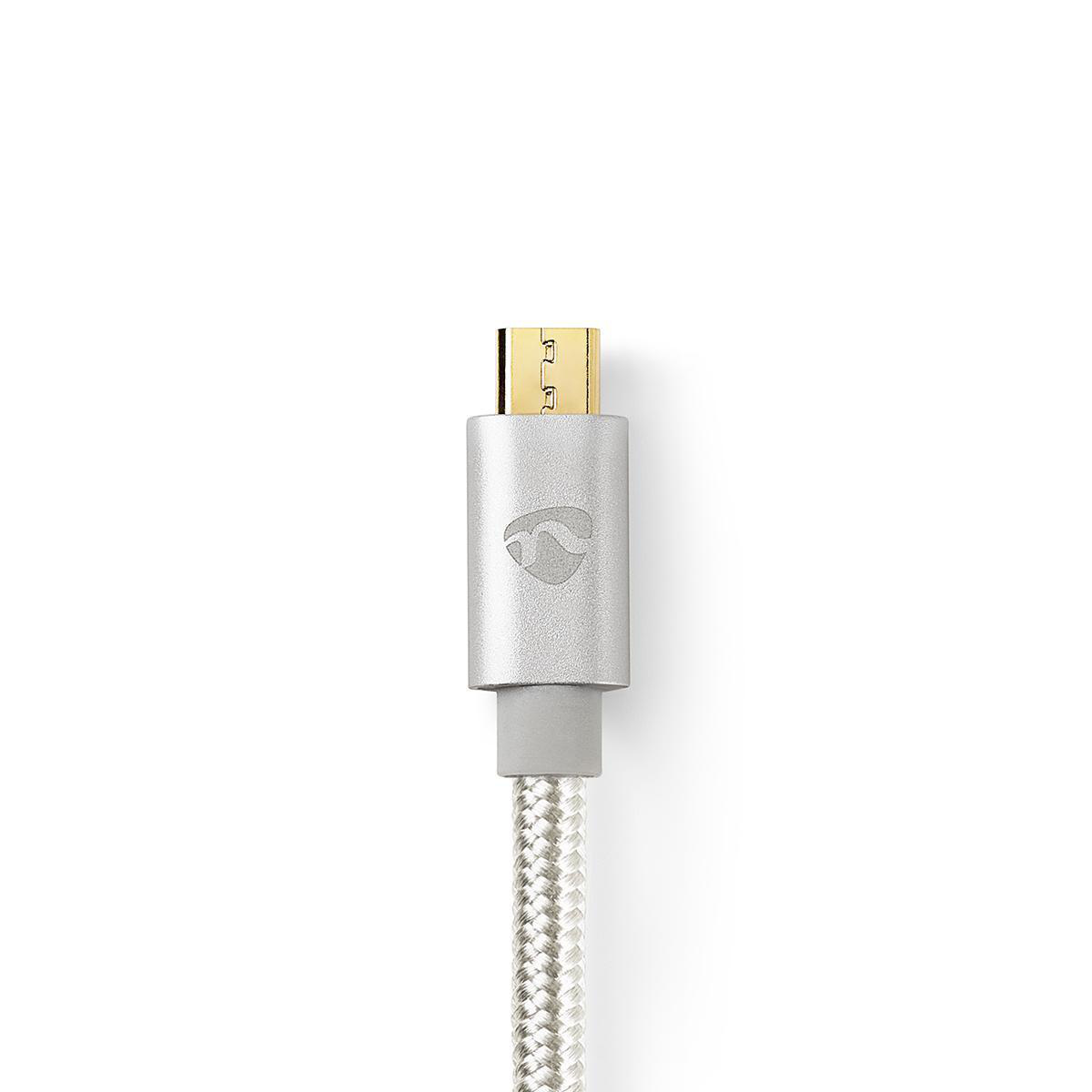 Nedis Premium USB Micro B naar USB-C kabel - USB2.0 - tot 2A / aluminium - 2 meter - Afbeelding 4