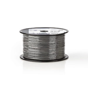 Microfoonkabel | 2 x 0.12 mm² | Koper | 100 m | Rond | PVC | Donkergrijs | Rol