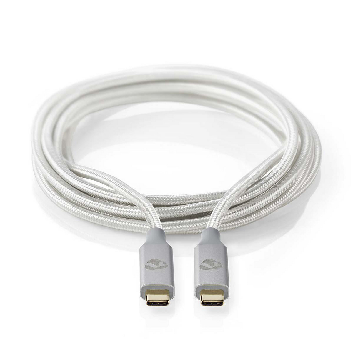 Nedis Premium USB-C naar USB-C kabel met E-Marker chip - USB3.2 (tot 20 Gbit/s) - PD tot 20V/5A - video tot 4K 60Hz / aluminium - 2 meter - Afbeelding 2