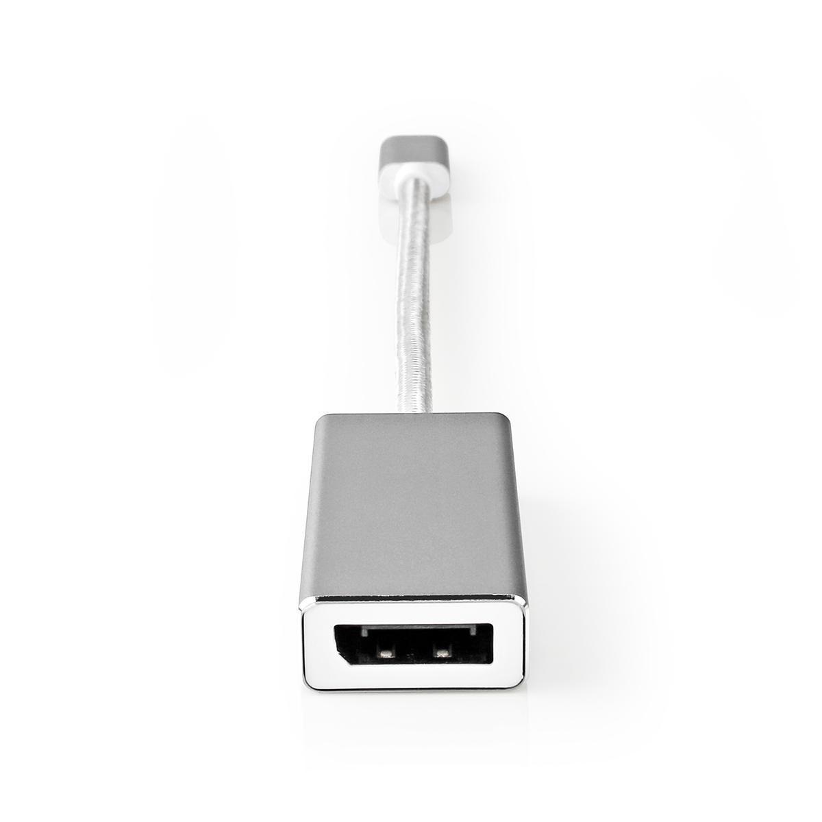 Nedis Premium USB-C naar DisplayPort adapter met DP Alt Mode (4K 60 Hz) / aluminium - 0,20 meter - Afbeelding 2