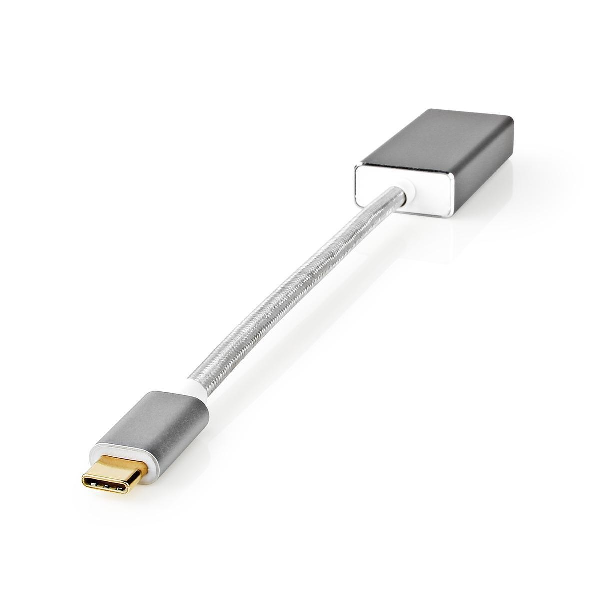 Nedis Premium USB-C naar DisplayPort adapter met DP Alt Mode (4K 60 Hz) / aluminium - 0,20 meter - Afbeelding 4
