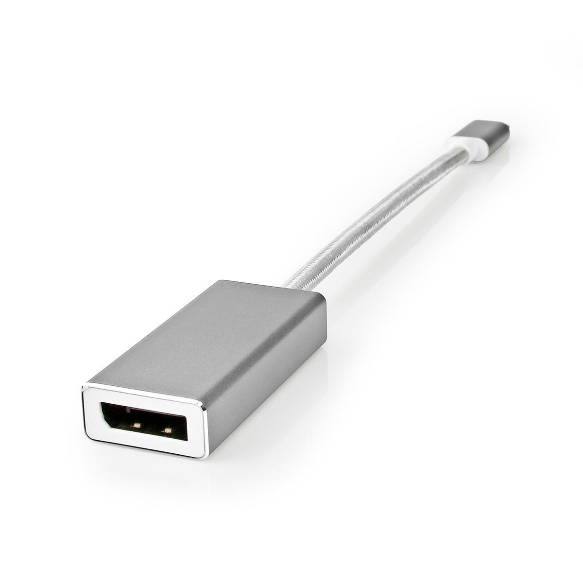 Nedis Premium USB-C naar DisplayPort adapter met DP Alt Mode (4K 60 Hz) / aluminium - 0,20 meter - Afbeelding 5
