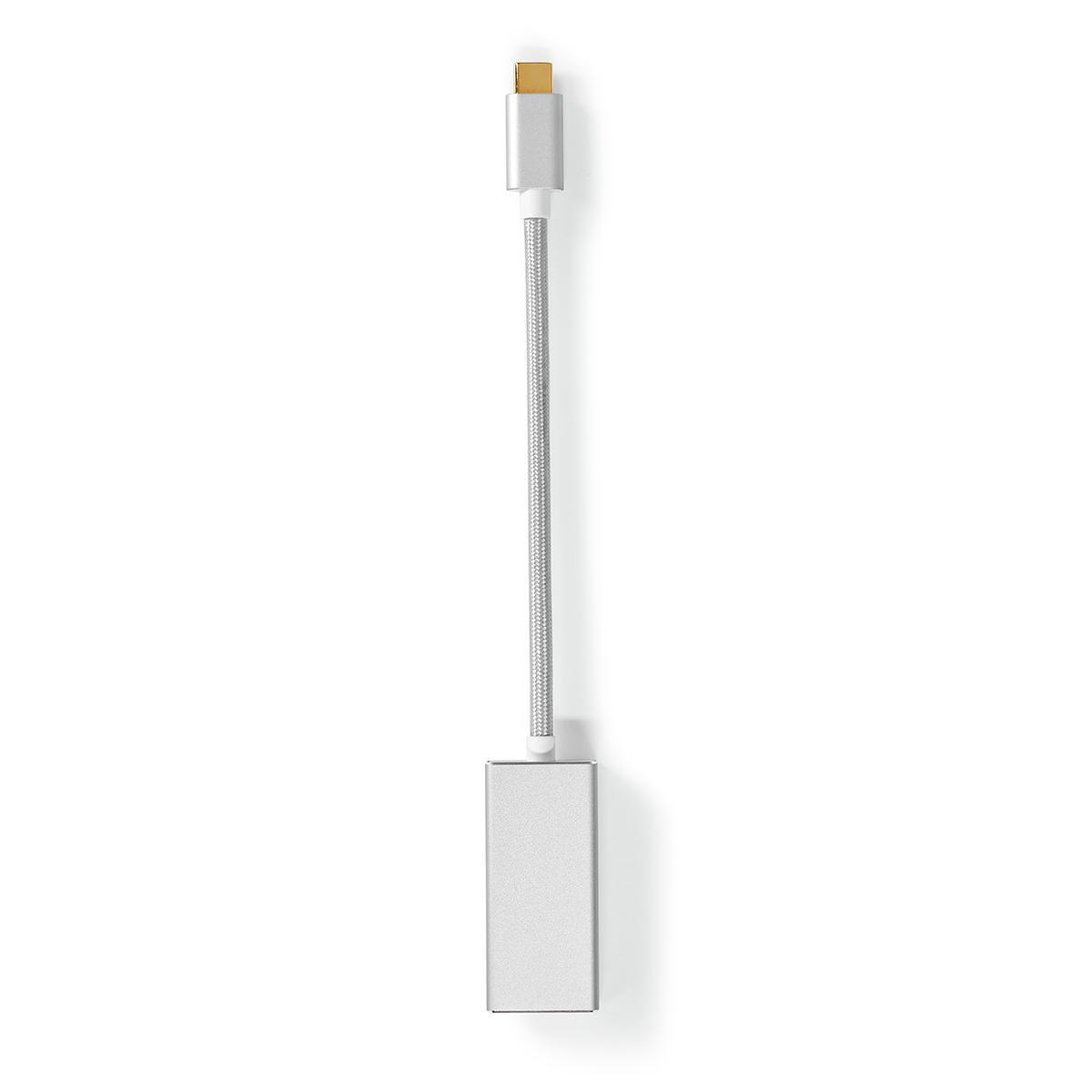 Nedis Premium USB-C naar Mini DisplayPort adapter met DP Alt Mode (4K 60 Hz) / aluminium - 0,20 meter - Afbeelding 3