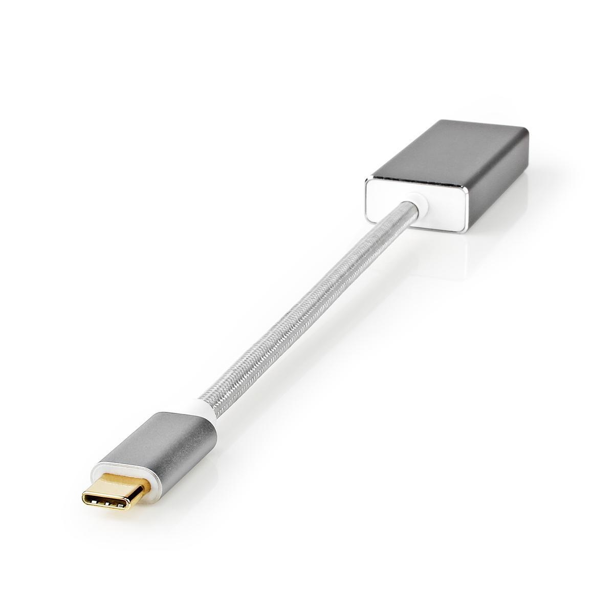 Nedis Premium USB-C naar Mini DisplayPort adapter met DP Alt Mode (4K 60 Hz) / aluminium - 0,20 meter - Afbeelding 4