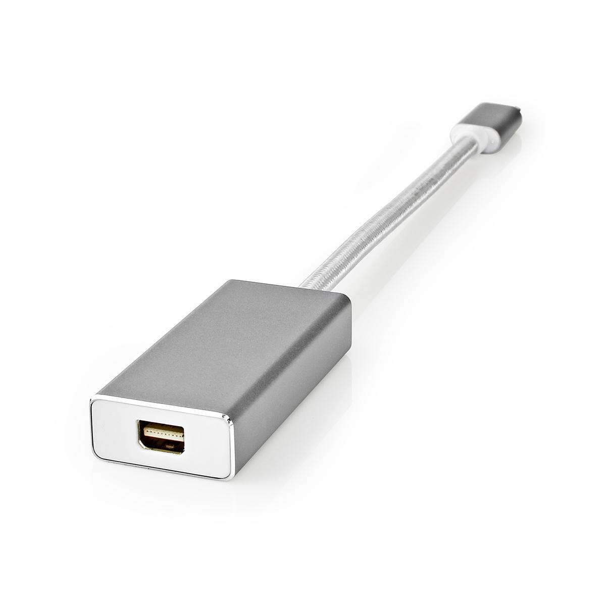 Nedis Premium USB-C naar Mini DisplayPort adapter met DP Alt Mode (4K 60 Hz) / aluminium - 0,20 meter - Afbeelding 5