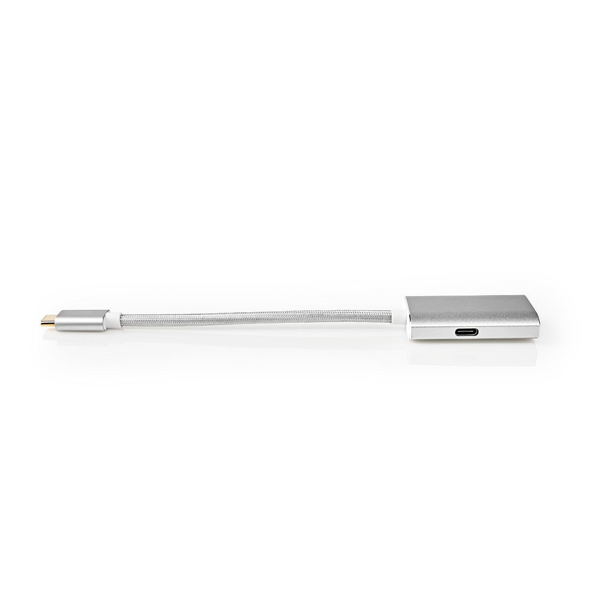 Nedis Premium USB-C naar HDMI 4K 60Hz en USB-C PD 60W adapter / aluminium - 0,20 meter - Afbeelding 3