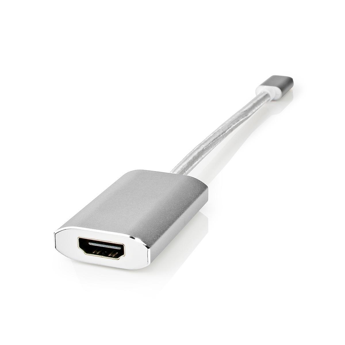Nedis Premium USB-C naar HDMI 4K 60Hz en USB-C PD 60W adapter / aluminium - 0,20 meter - Afbeelding 6