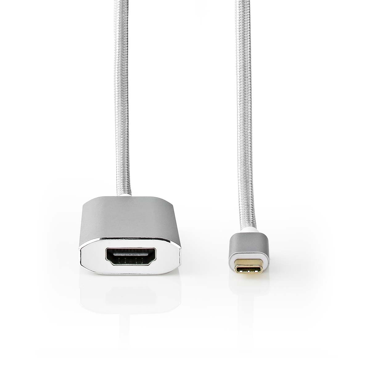 Nedis Premium USB-C naar HDMI 4K 60Hz en USB-C PD 60W adapter / aluminium - 2 meter - Afbeelding 2