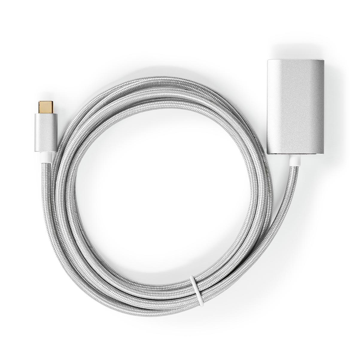 Nedis Premium USB-C naar HDMI 4K 60Hz en USB-C PD 60W adapter / aluminium - 2 meter - Afbeelding 4