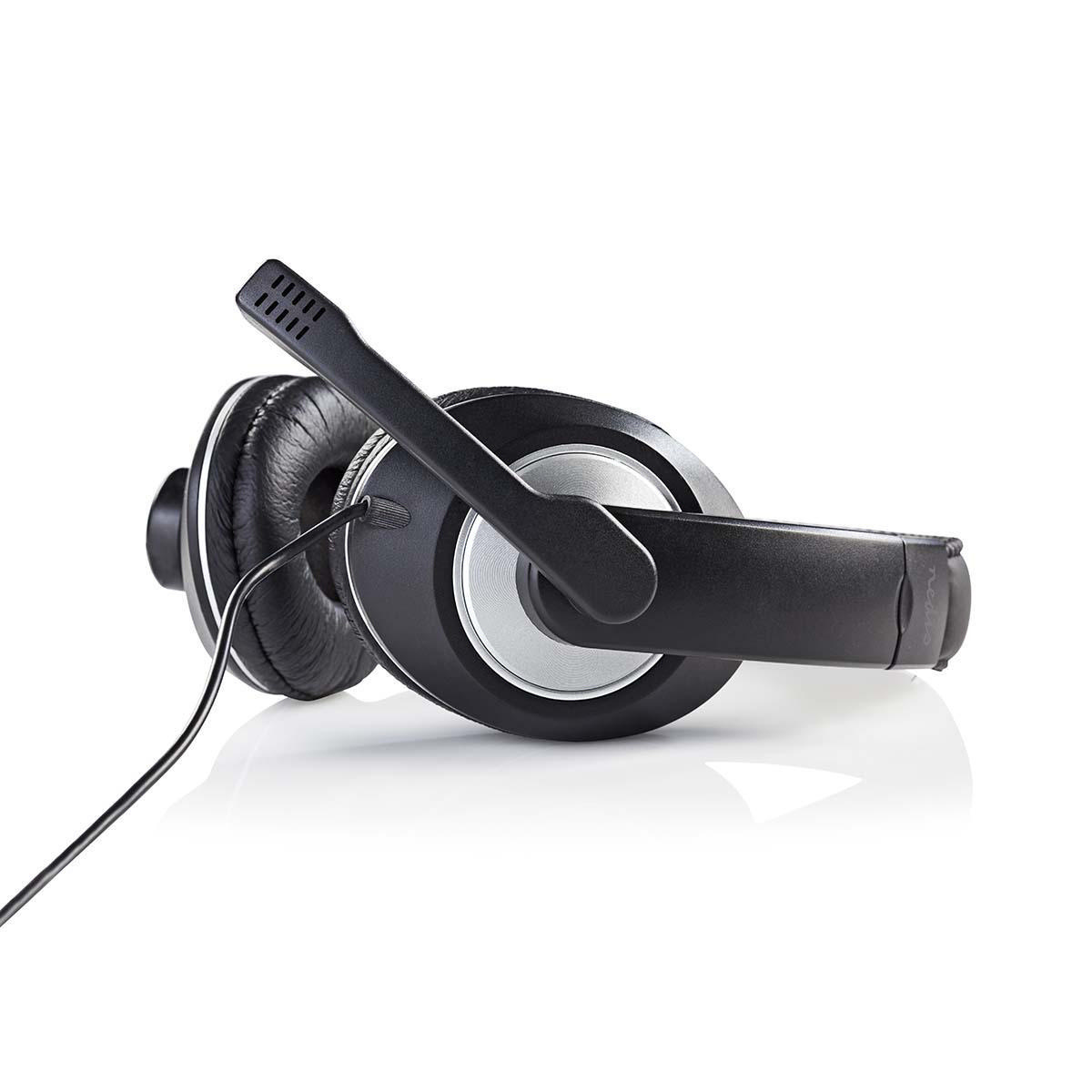 Nedis comfortabele stereo over-ear headset - 2x 3,5mm Jack / zwart - 2 meter - Afbeelding 2
