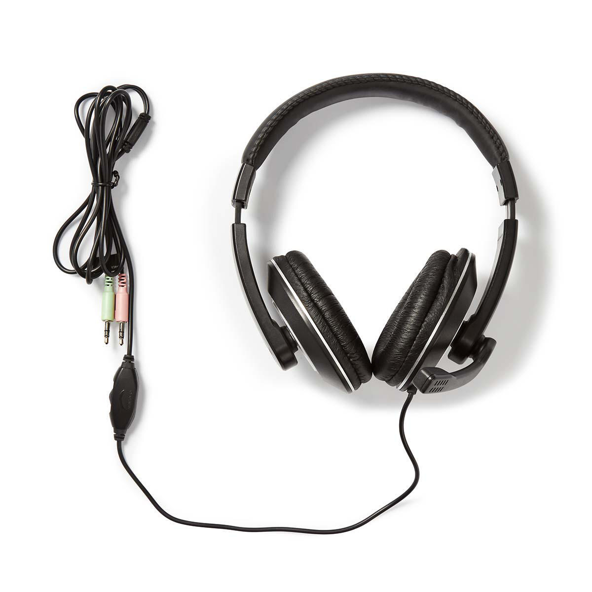 Nedis comfortabele stereo over-ear headset - 2x 3,5mm Jack / zwart - 2 meter - Afbeelding 4