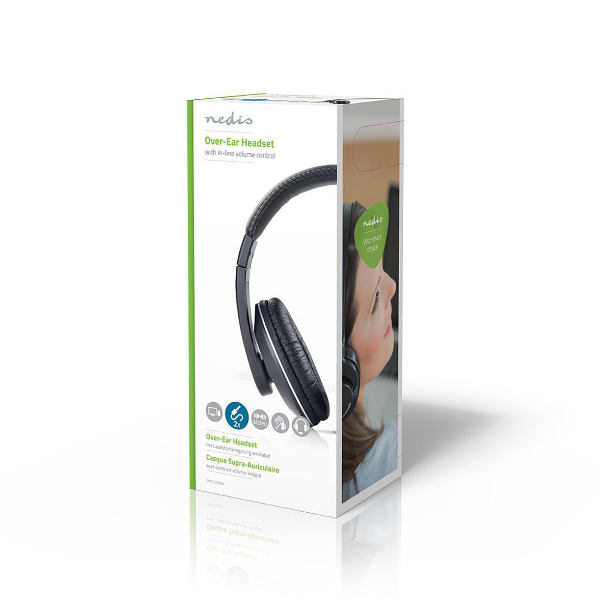 Nedis comfortabele stereo over-ear headset - 2x 3,5mm Jack / zwart - 2 meter - Afbeelding 5