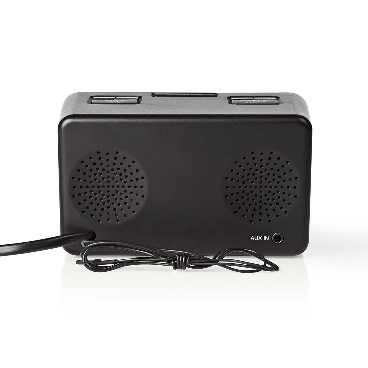 Nedis digitale wekkerradio met AM/FM-radio en AUX-ingang / zwart - Afbeelding 3