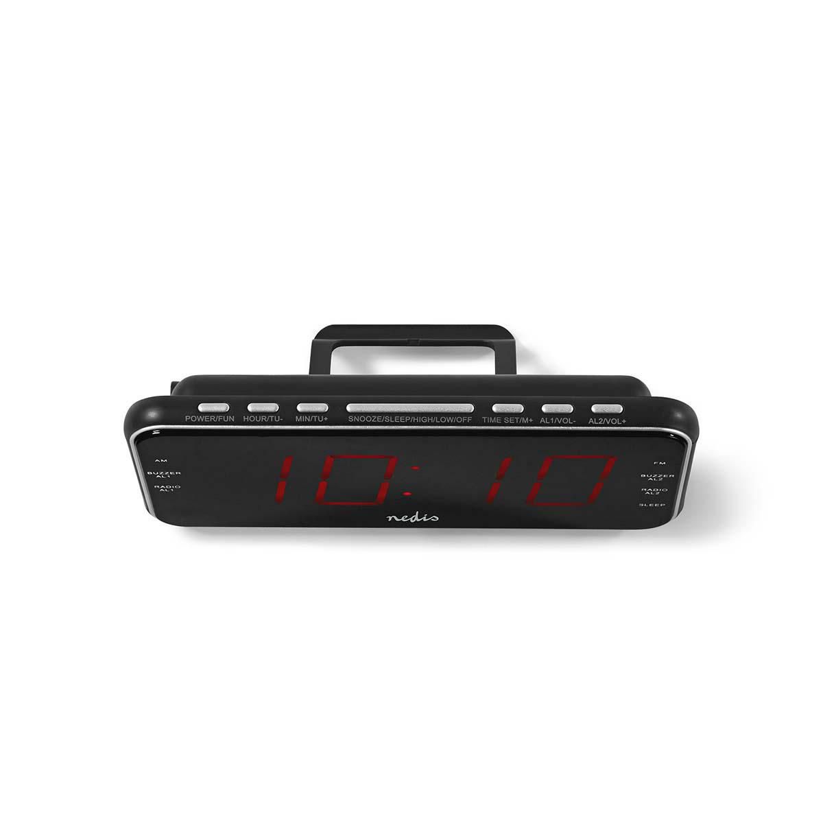 Nedis digitale wekkerradio met AM/FM-radio, AUX-ingang en USB lader / zwart - Afbeelding 7
