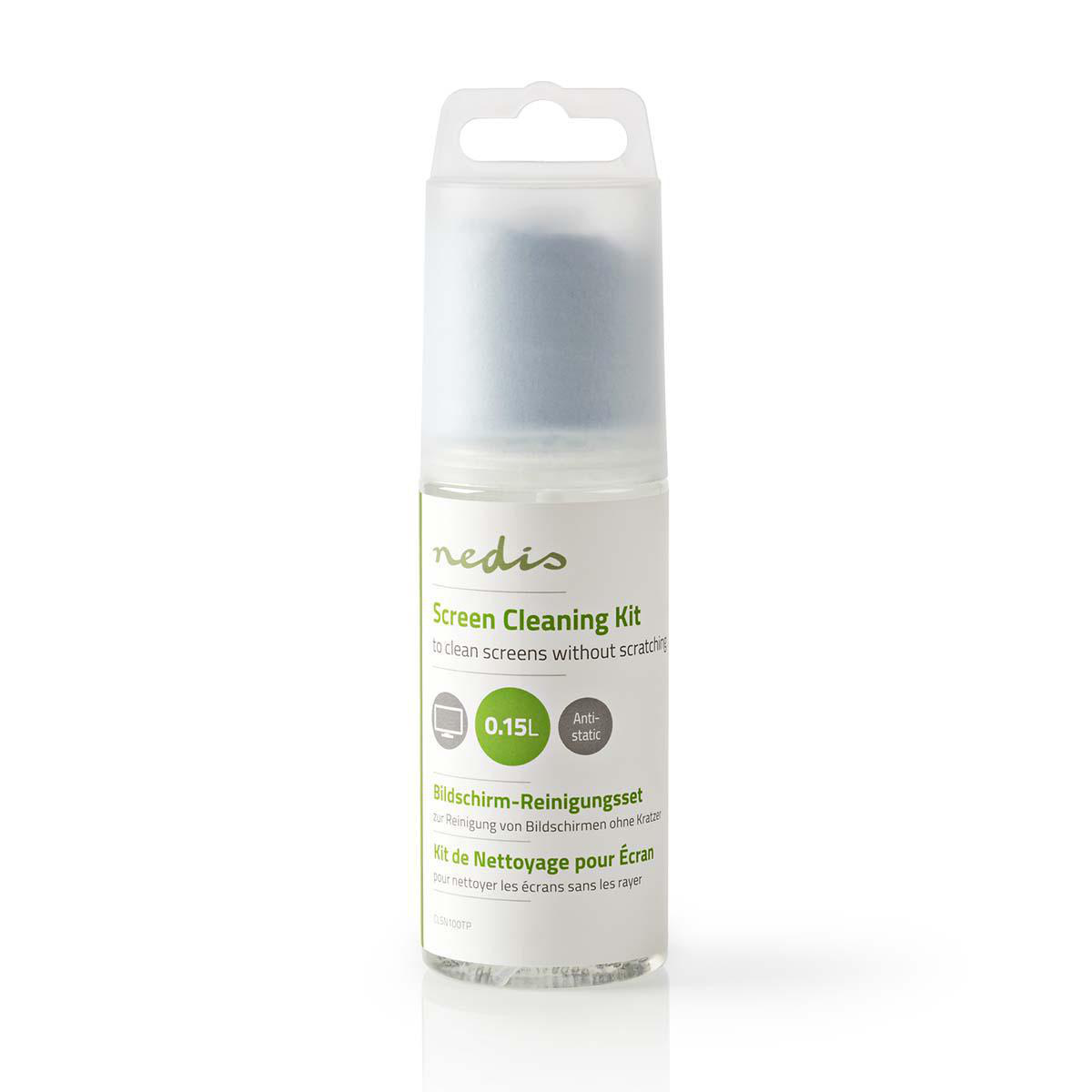 Nedis schermreiniger met doek voor TV-, computer-, tablet- en smartphone-scherm / 150 ml - Afbeelding 2