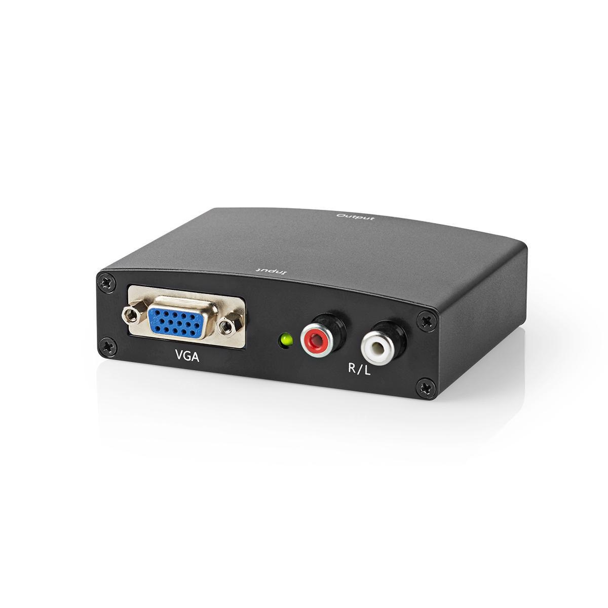 Nedis VGA + Tulp 2RCA naar HDMI converter met HDCP / zwart