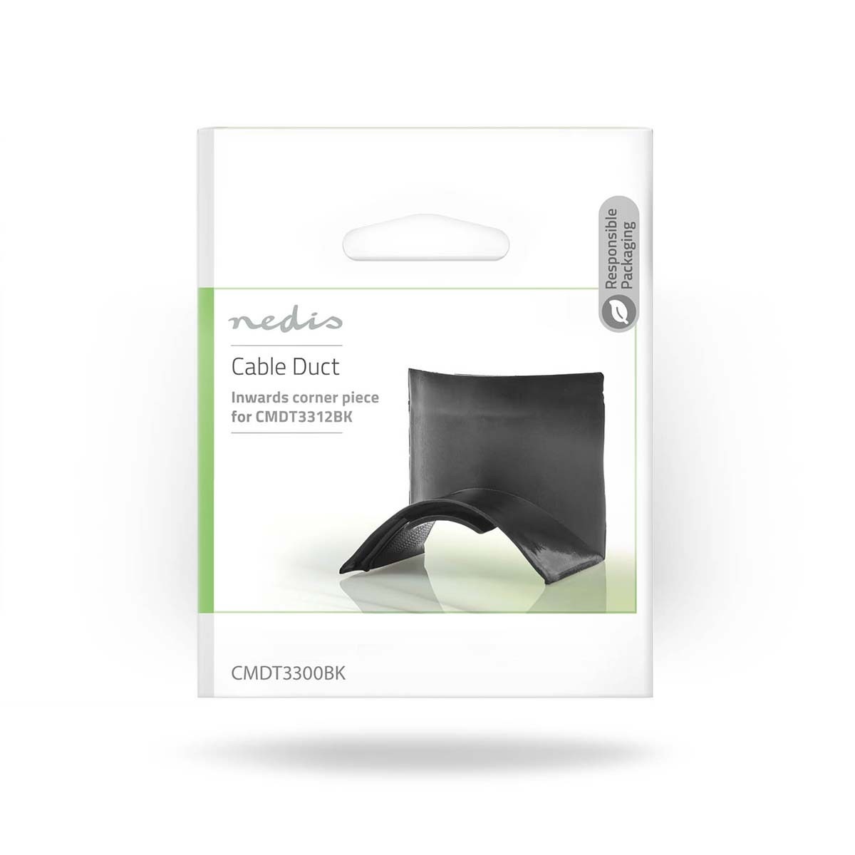 Nedis kunststof hoekstuk voor kabelgoot half-rond 3,3 cm - in de hoek / zwart - Afbeelding 5
