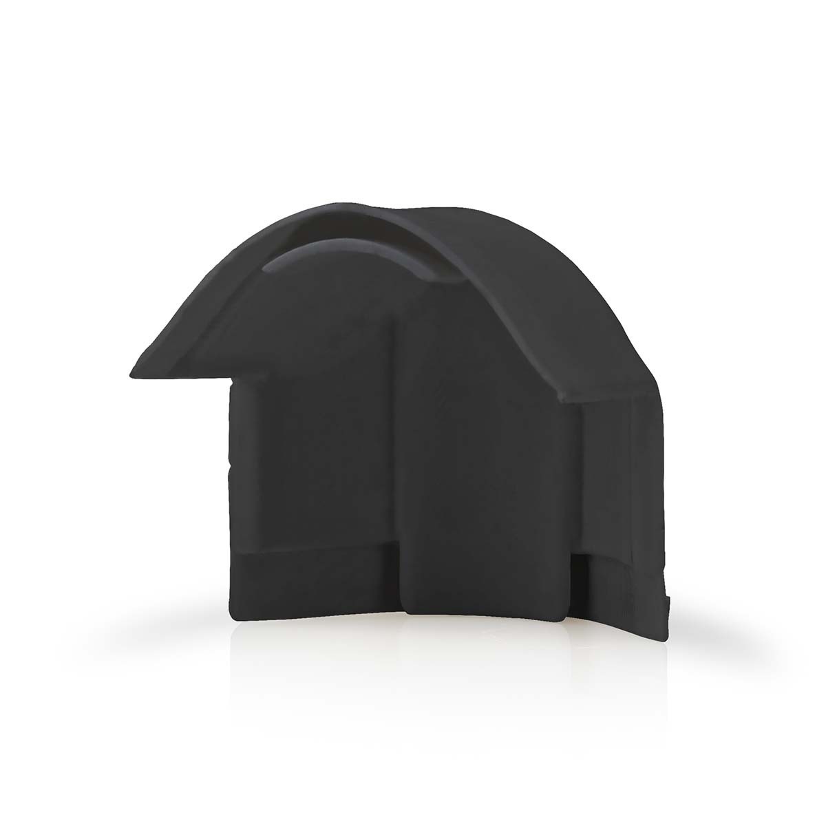 Nedis kunststof hoekstuk voor kabelgoot half-rond 3,3 cm - over de hoek / zwart - Afbeelding 4