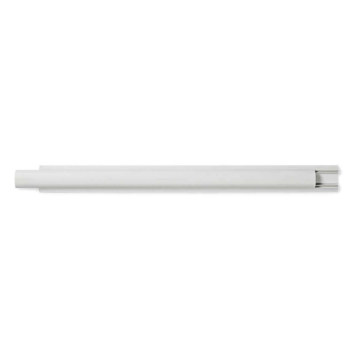 Nedis kunststof kabelgoot half-rond met zelfklevende plakstrip - 150 x 4,4 cm / wit - Afbeelding 2
