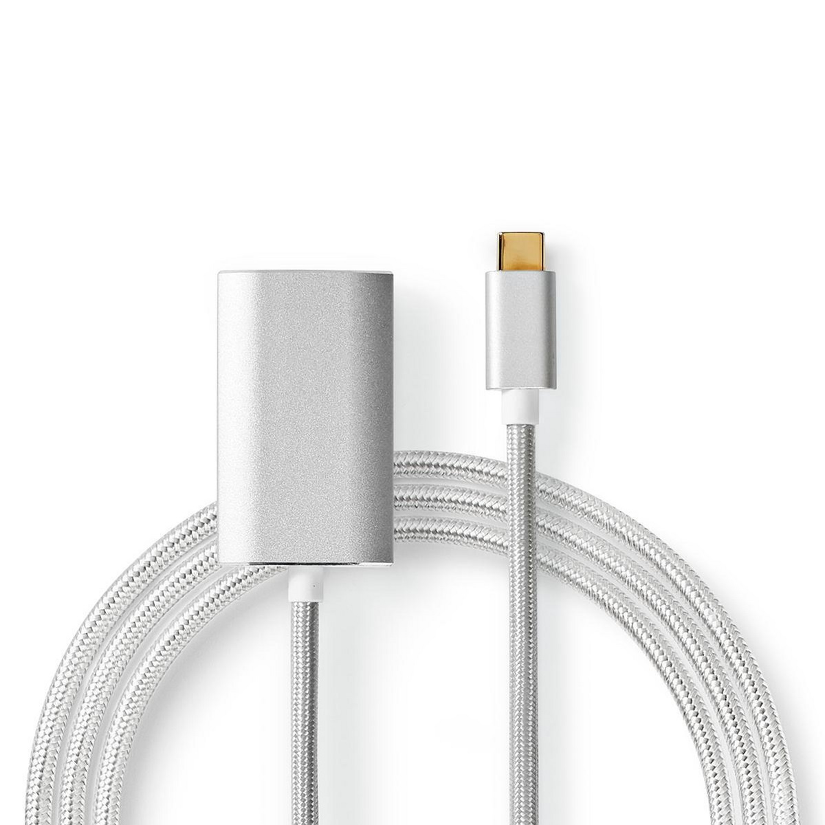Nedis Premium USB-C naar HDMI 4K 60Hz en USB-C PD 60W adapter / aluminium - 2 meter