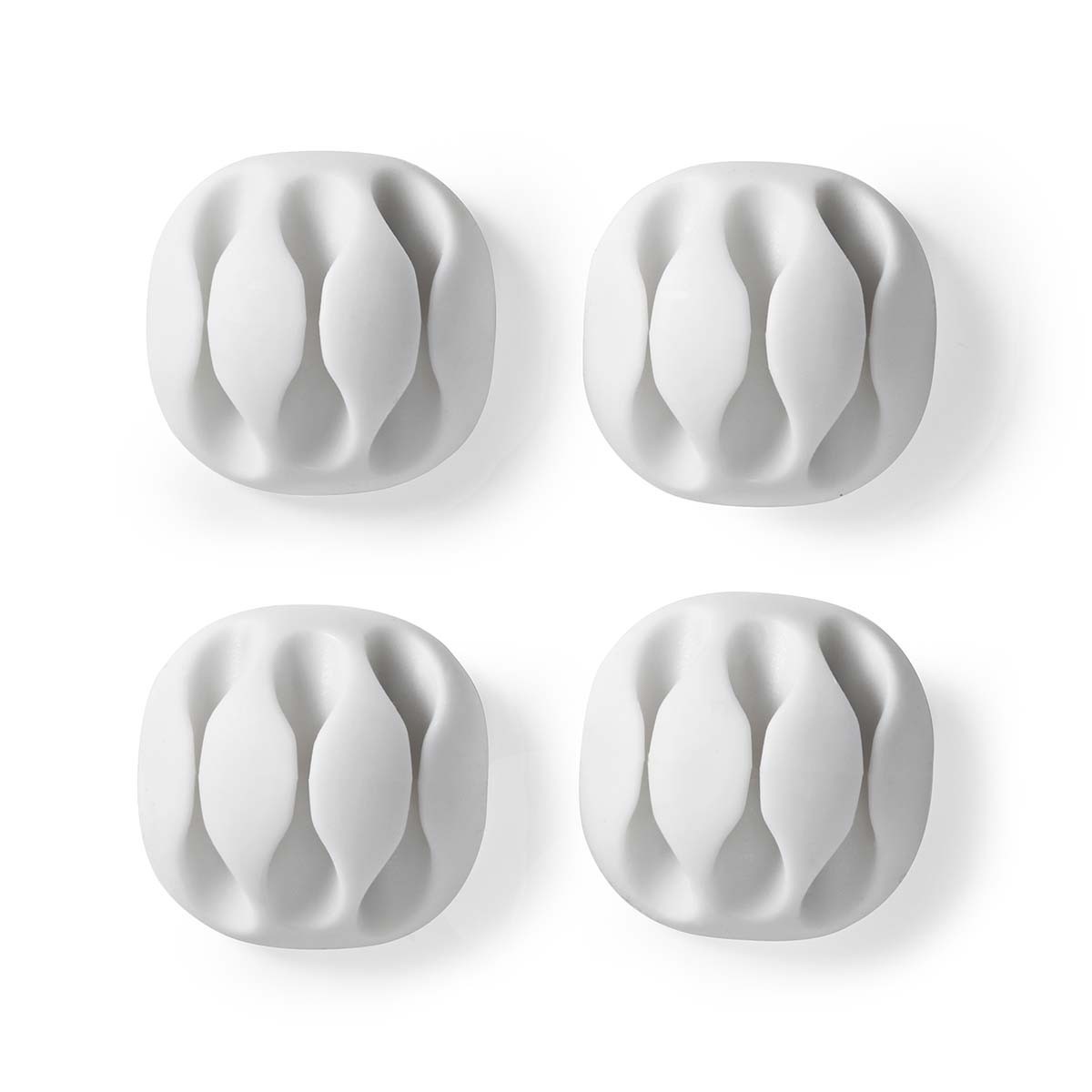 Nedis zelfklevende kabelhouders voor 3 kabels - 4 stuks / wit - Afbeelding 9