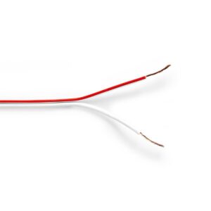Speaker-Kabel | 2 x 0.50 mm² | CCA | 100.0 m | Rond | PVC | Wit | Folieverpakking