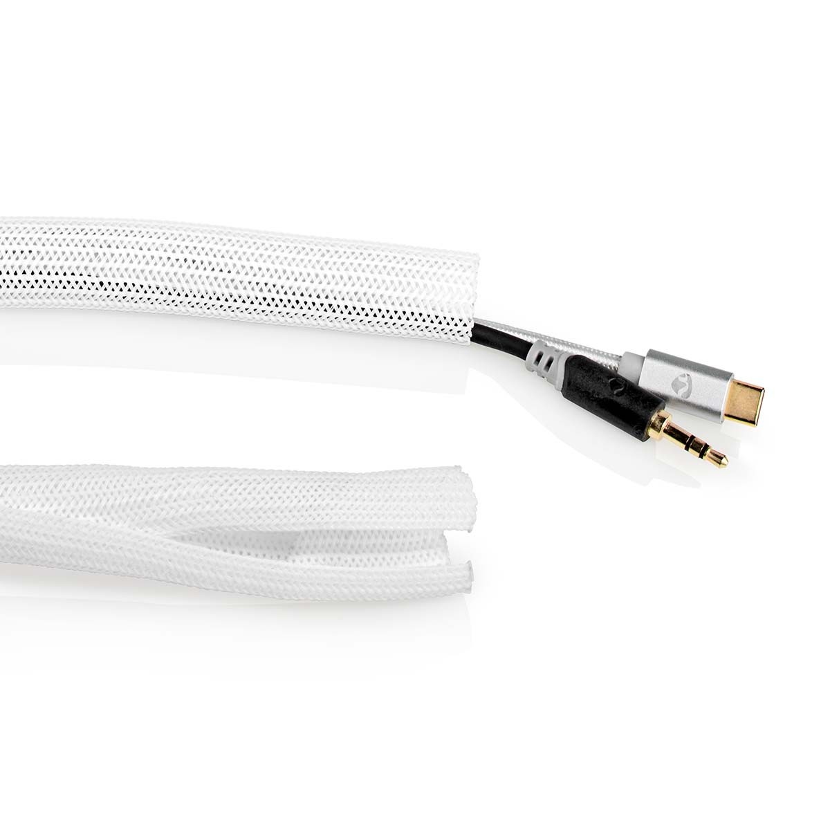 Nedis nylon kabelsleeve zelfsluitend - 15mm / wit - 2 meter - Afbeelding 2