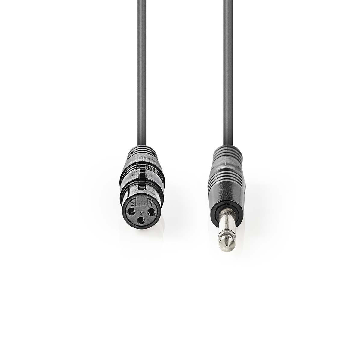 Nedis XLR (v) - 6,35mm Jack mono (m) audiokabel - 10 meter - Afbeelding 2